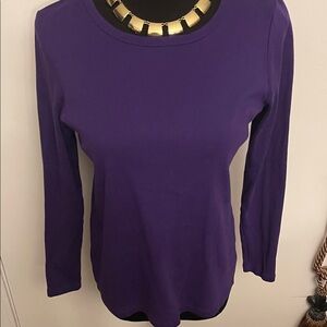 St. John's Bay Rich Purple Long Sleeve Tee